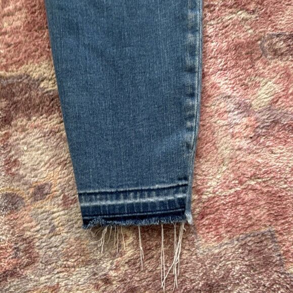 KanCan Women's Skinny Distressed Raw Hem Denim Jeans Blue - Picture 5 of 11